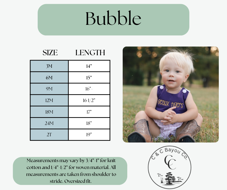 Bubble Size Chart