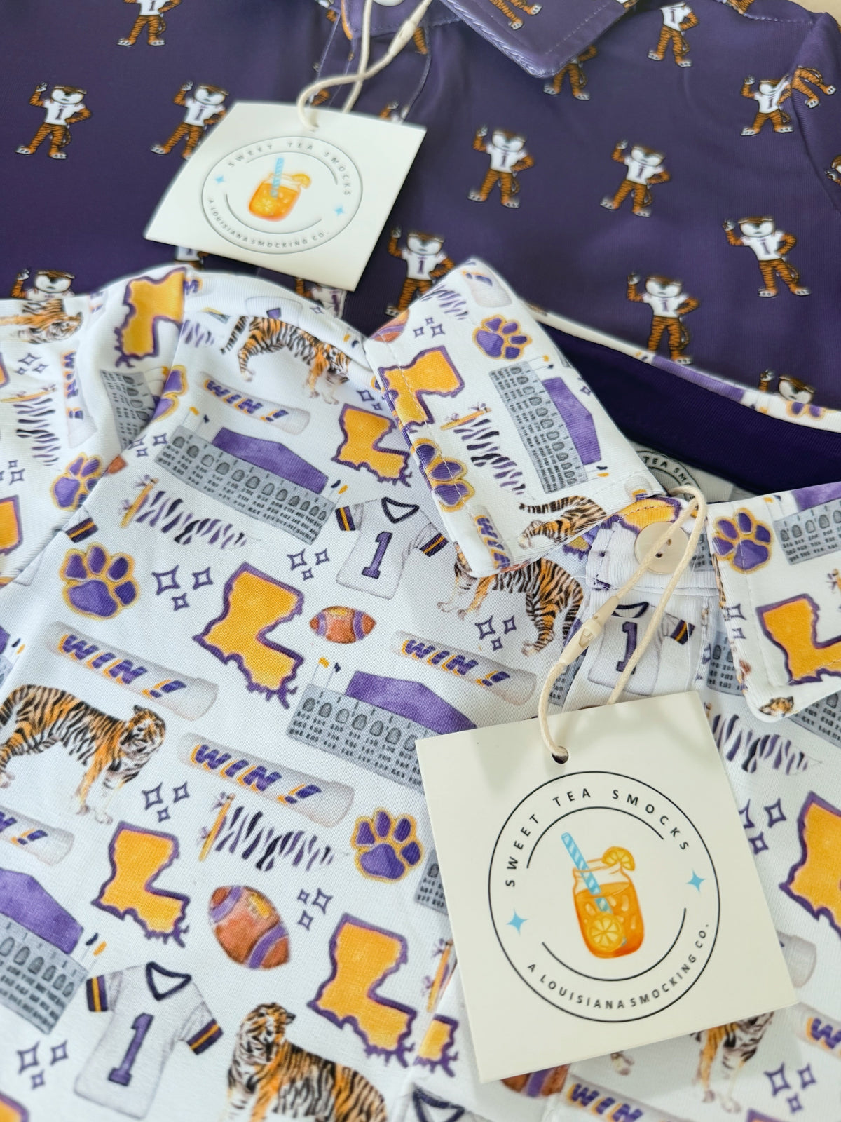 Purple Tiger Bait Youth Polo