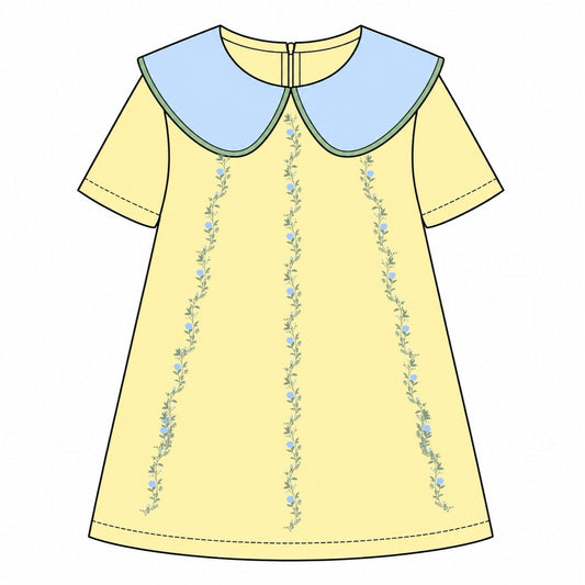 PO57 Butter & Blues Heirloom Adult Dress