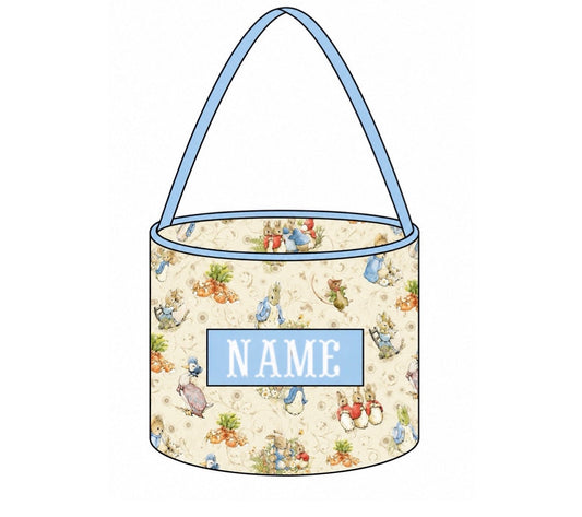 PO57 Name Smocked Easter Baskets - Peter Rabbit
