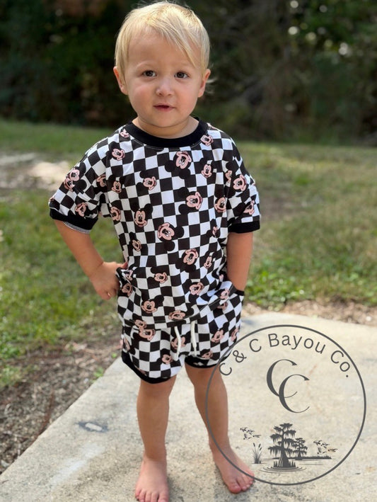 Mickey Checkered Youth Lounge Set