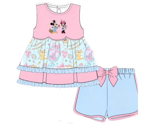 PO57 Easter Mouse Girl Short Set