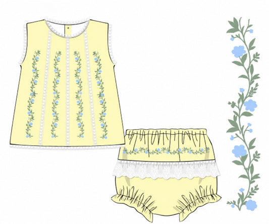 PO57 Butter & Blues Heirloom Bloomer Set