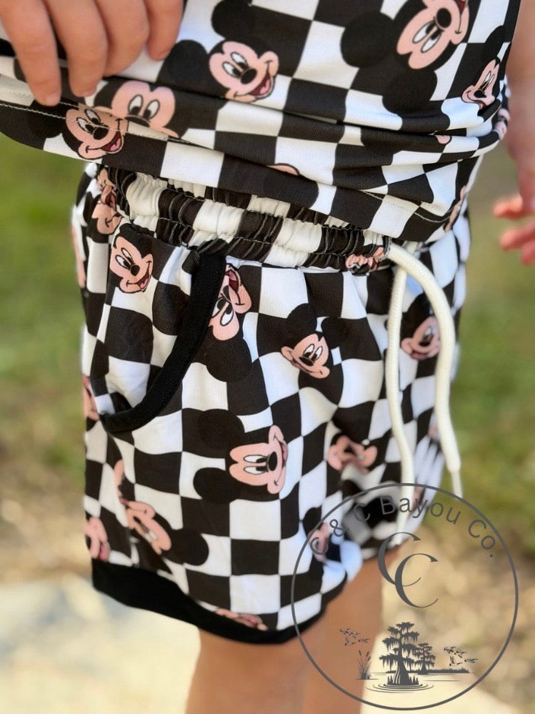 Mickey Checkered Youth Lounge Set