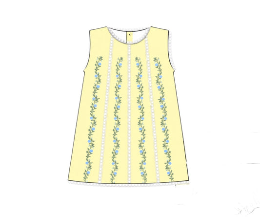 PO57 Butter & Blues Heirloom Dress