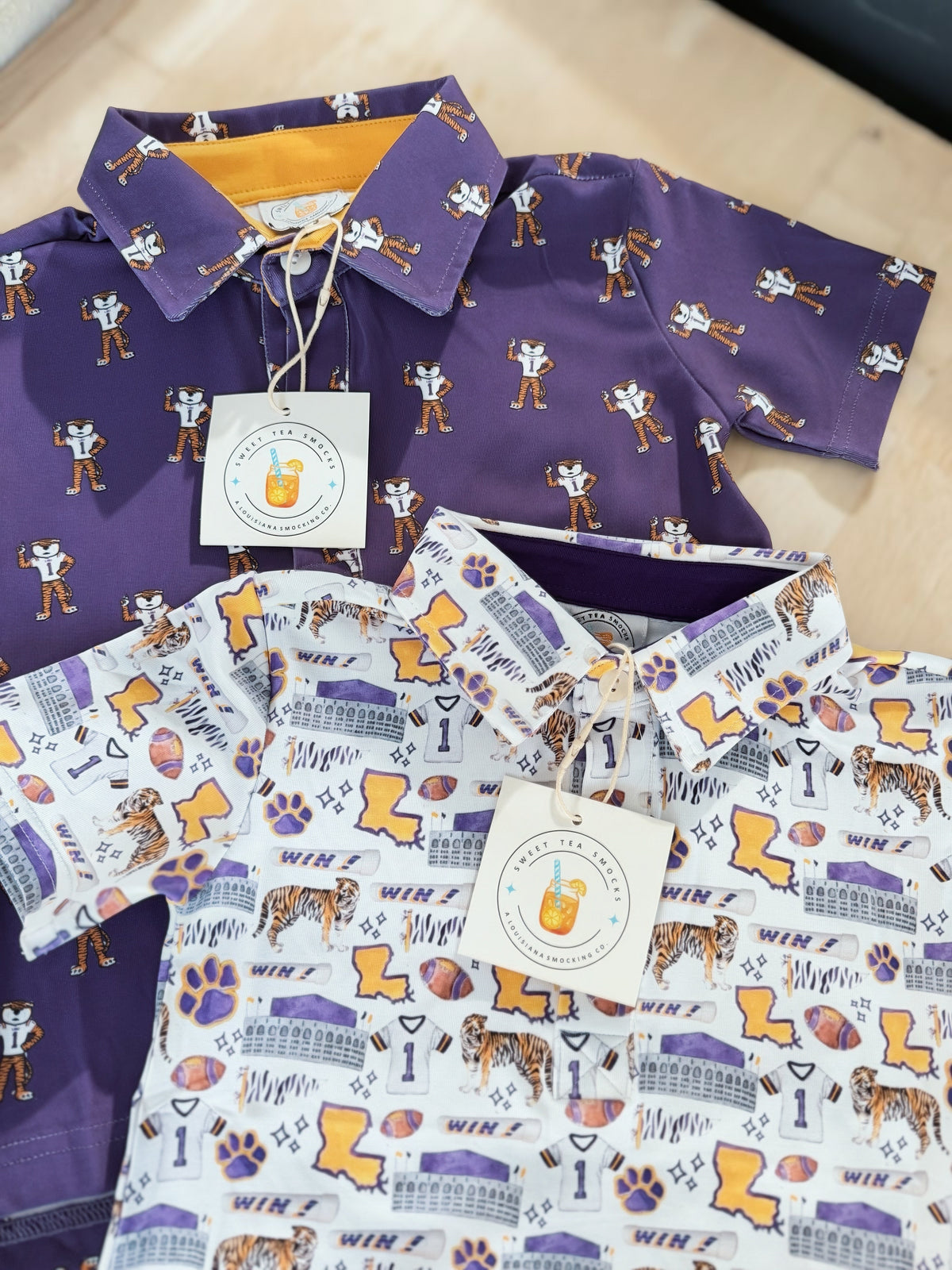 Purple Tiger Bait Youth Polo